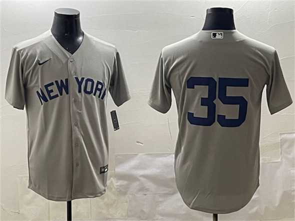 Men%27s New York Yankees #35 Cody Bellinger Gray Cool Base Stitched Jersey->new york yankees->MLB Jersey